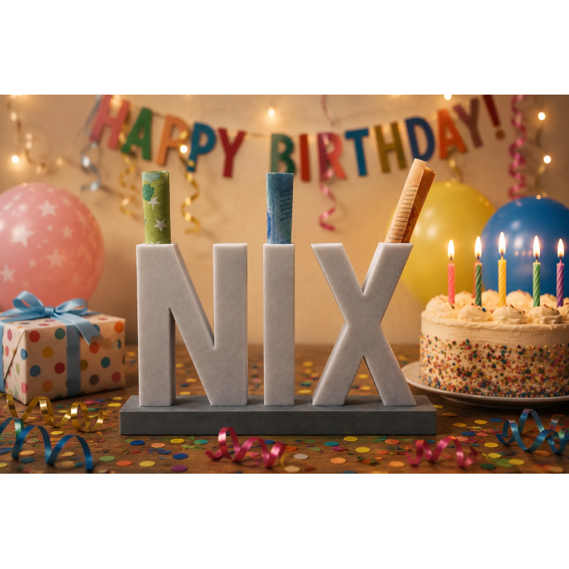 "NIX" Geld - Geschenk