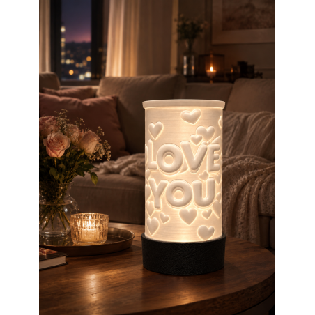 Lithophane Lampe „I LOVE YOU“