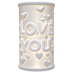 Lithophane Lampe „I LOVE YOU“